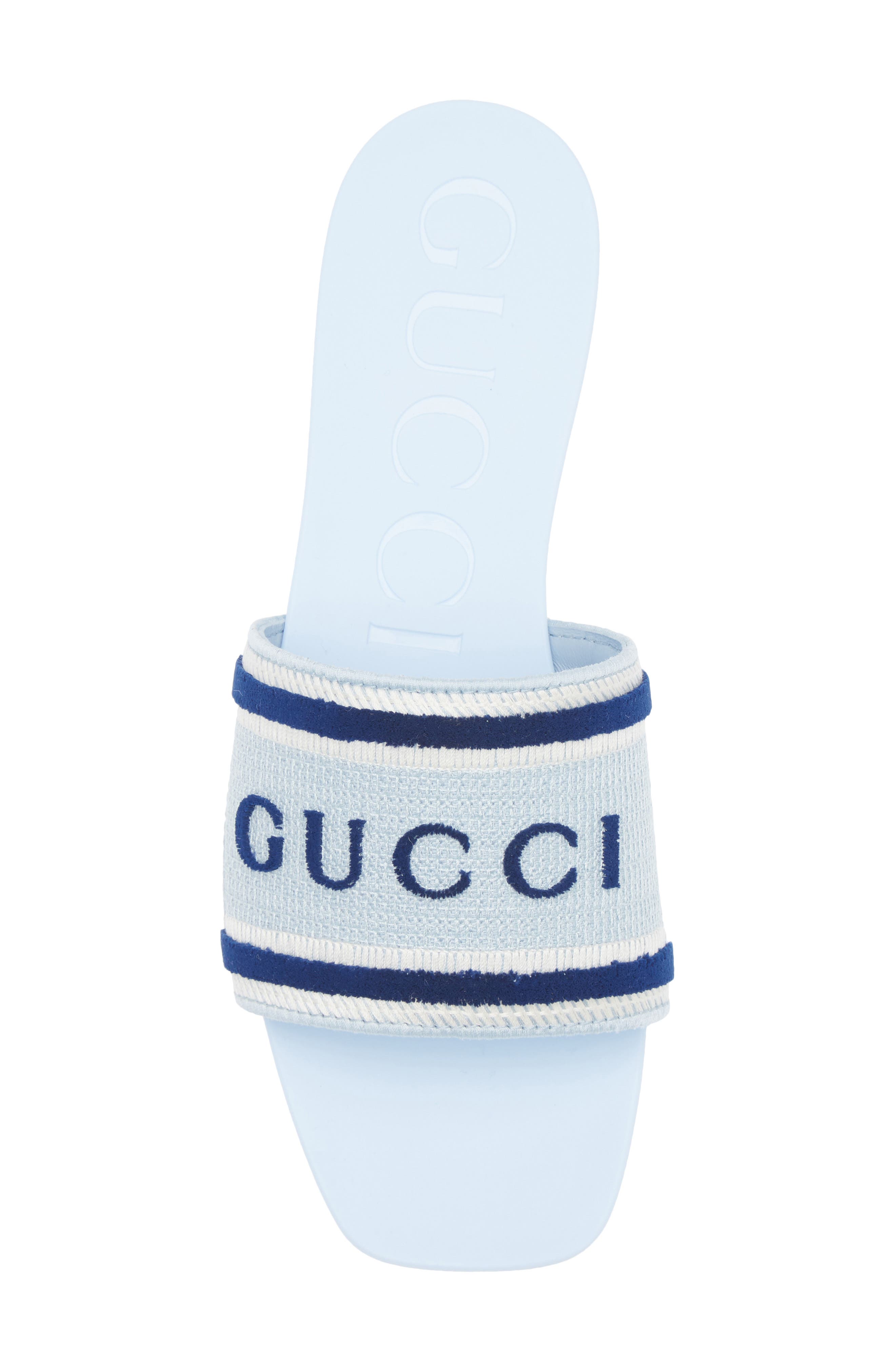 Gucci Luna Slide Sandal, Alternate, color, Blue