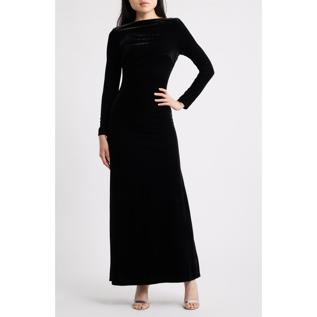Sonya Moda Fiore Cutout Velvet Dress In Black