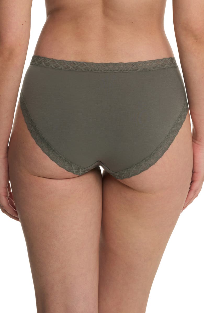 Natori Bliss Cotton French Cut Briefs, Alternate, color, Flint