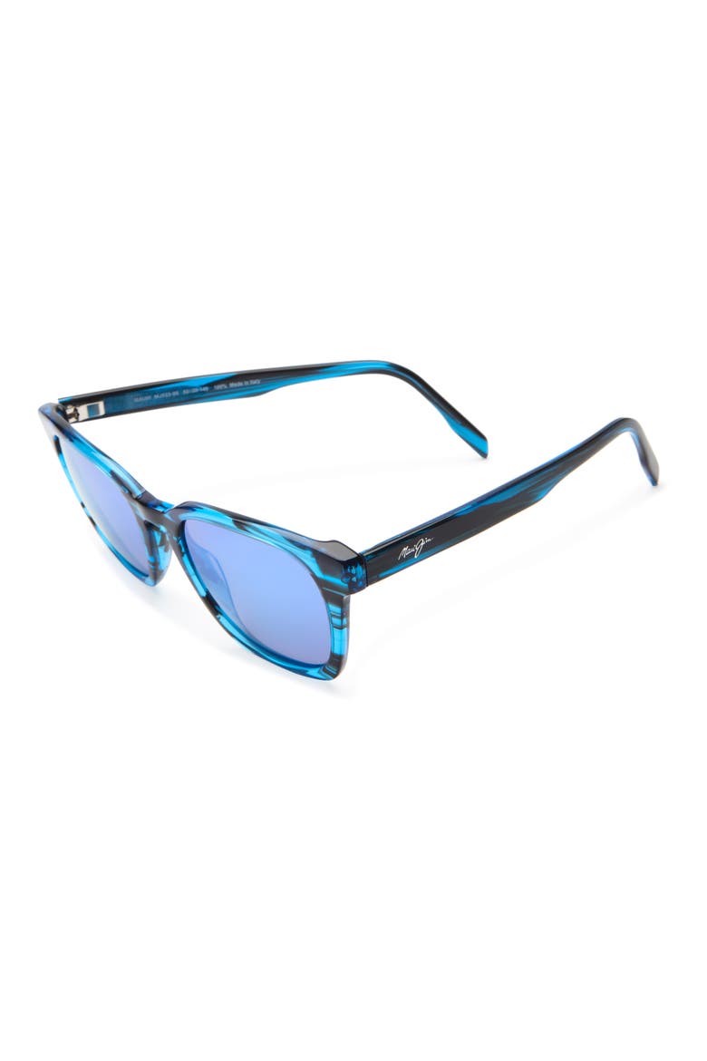 Polarized Square Sunglasses, Alternate, color, BLUE BLUE BLUE