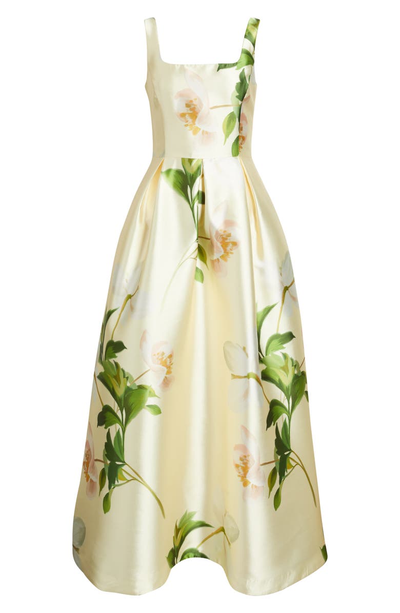 Julia Jordan Floral Print Satin Gown, Alternate, color, 