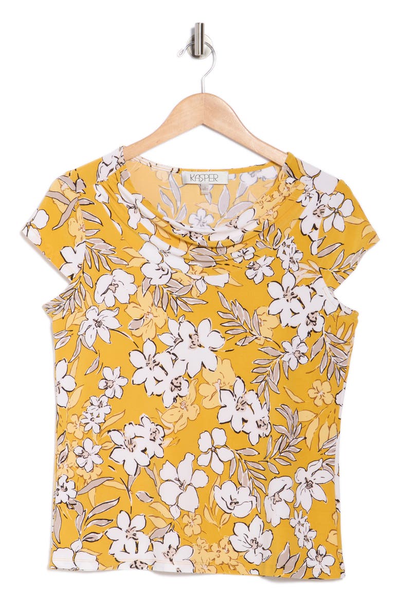 Cowl Neck Top, Alternate, color, BUTTERSCOTCH MULTI