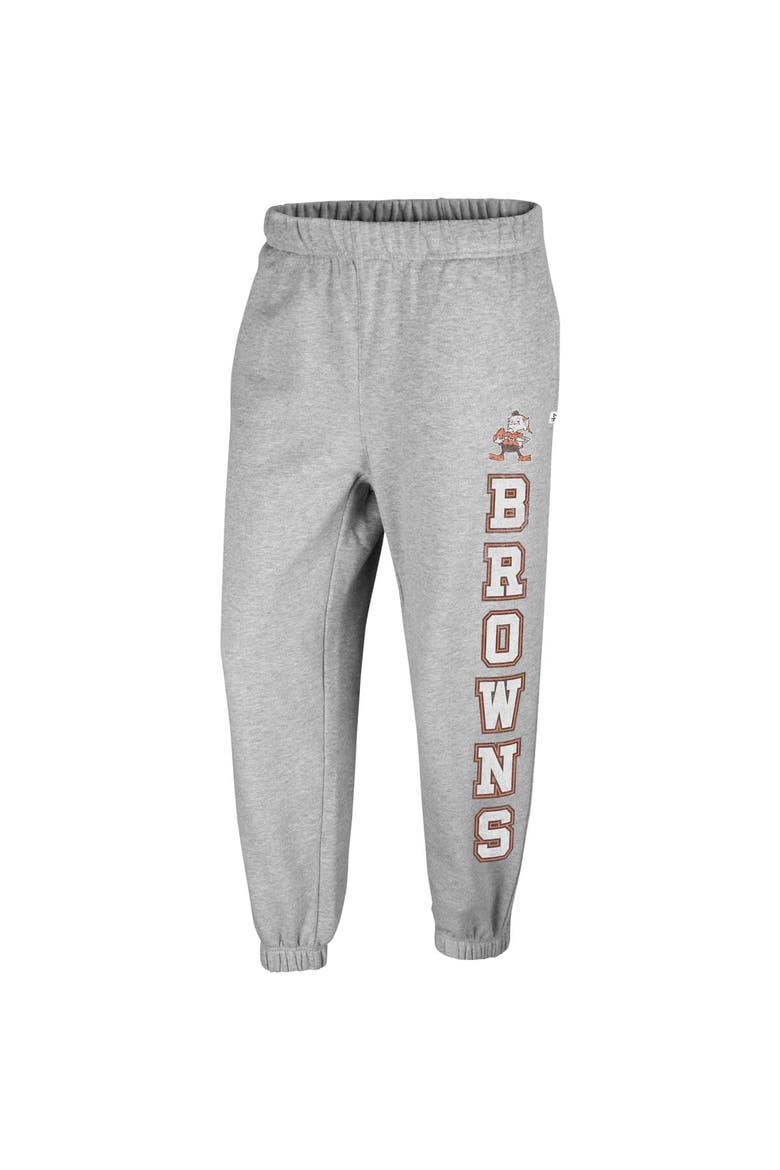 Women's '47 Heather Gray Cleveland Browns Double Pro Harper Jogger Sweatpants, Alternate, color, Heather Gray