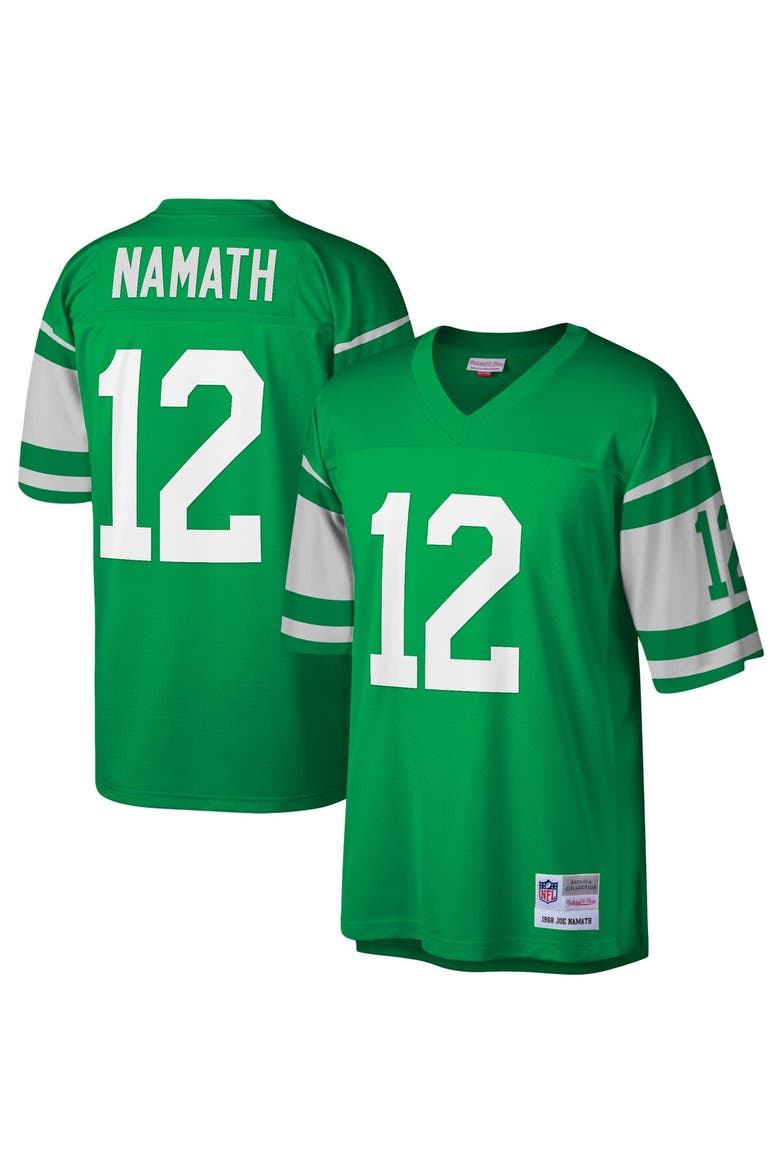 Men's Mitchell & Ness Joe Namath Kelly Green New York Jets Legacy Replica Jersey, Main, color, Kelly Green