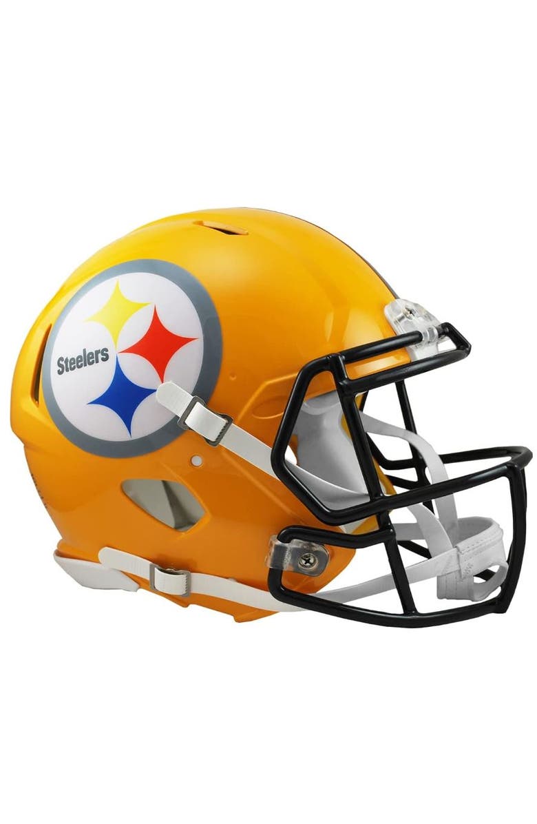 RIDDELL Pittsburgh Steelers (Gold) Riddell Speed Throwback Mini Helmet, Main, color, Orange