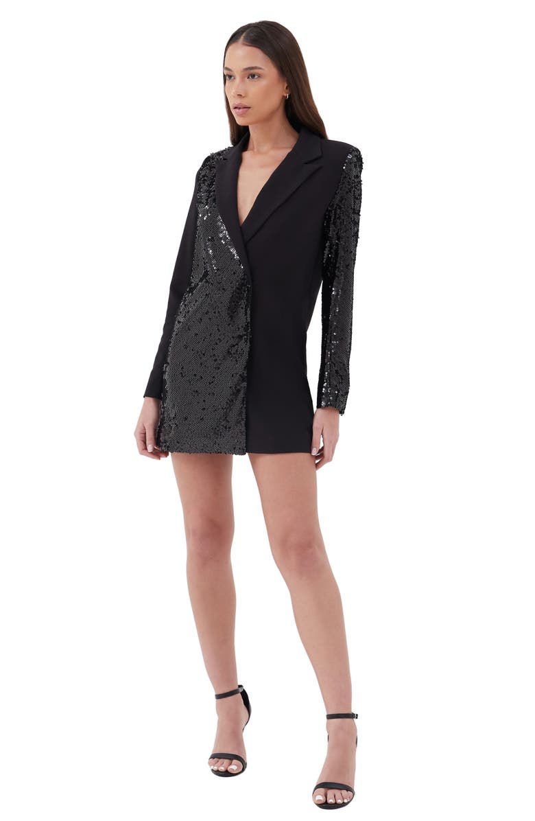 4th & Reckless Matelda Sequin Blazer Minidress, Alternate, color, 