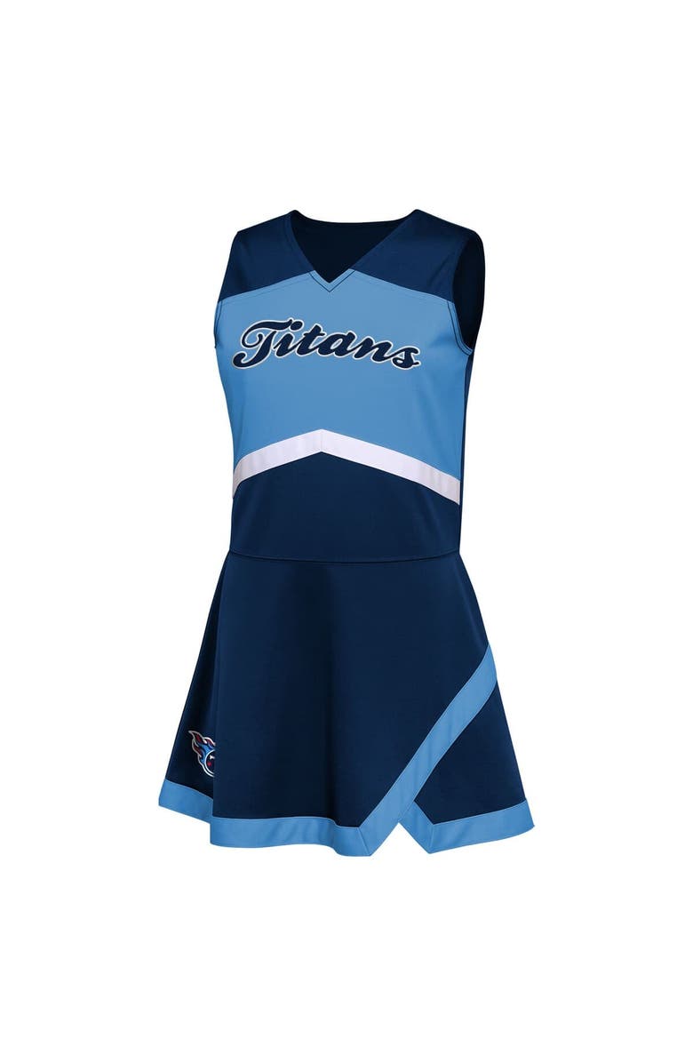 Outerstuff Girls Preschool Navy Tennessee Titans Two-Piece Cheer Captain Jumper Dress with Bloomers Set, Alternate, color, Navy