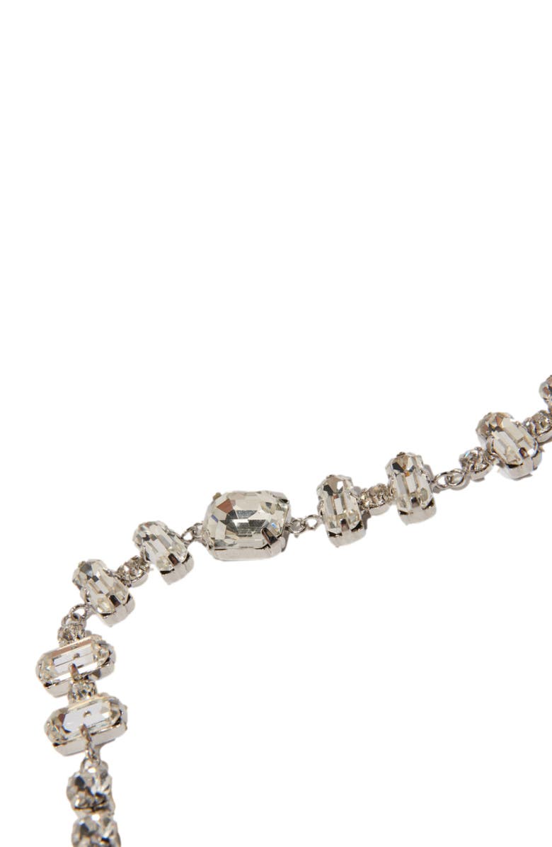 maje Silver rhinestone choker necklace, Alternate, color,