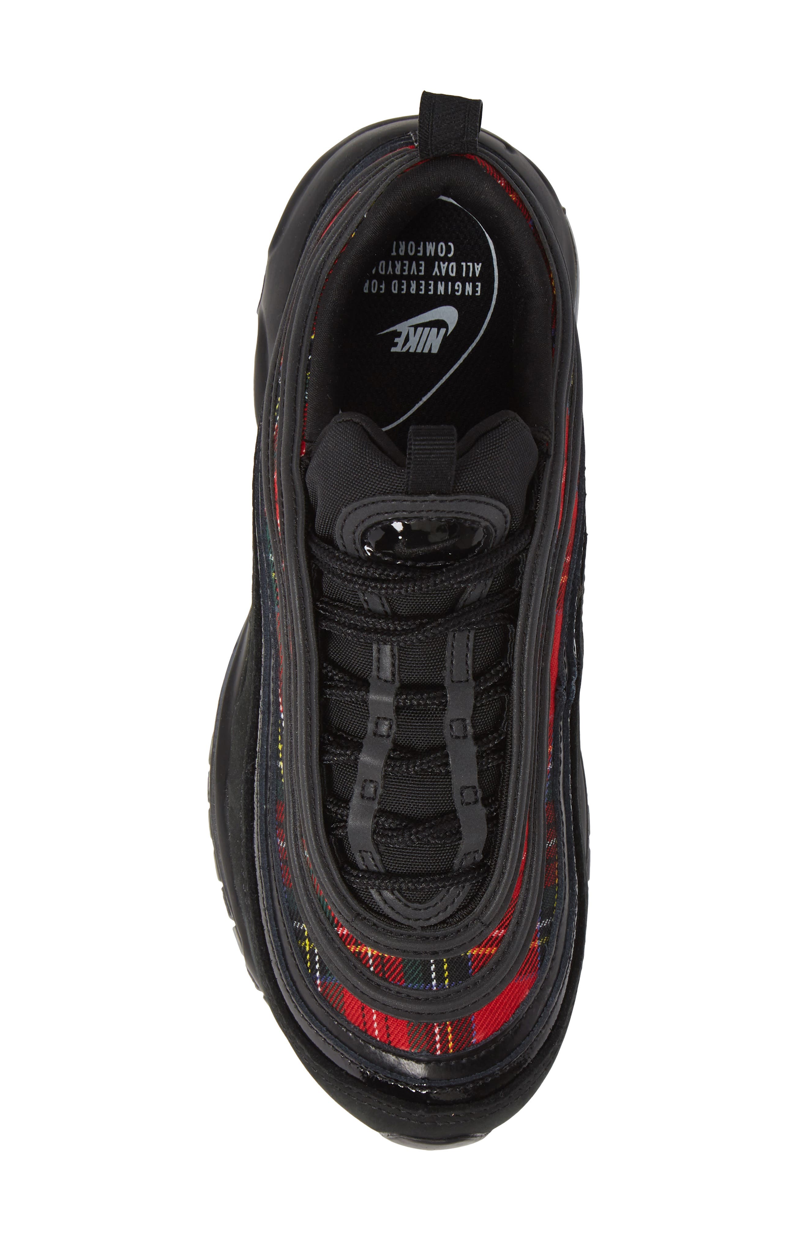 Air Max 97 SE Sneaker, Alternate, color, BLACK/ BLACK/ UNIVERSITY RED