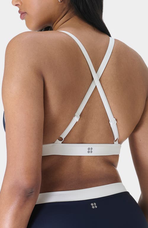 Shop Sweaty Betty Core Racerback Bikini Top In Navyblue Lilywhite