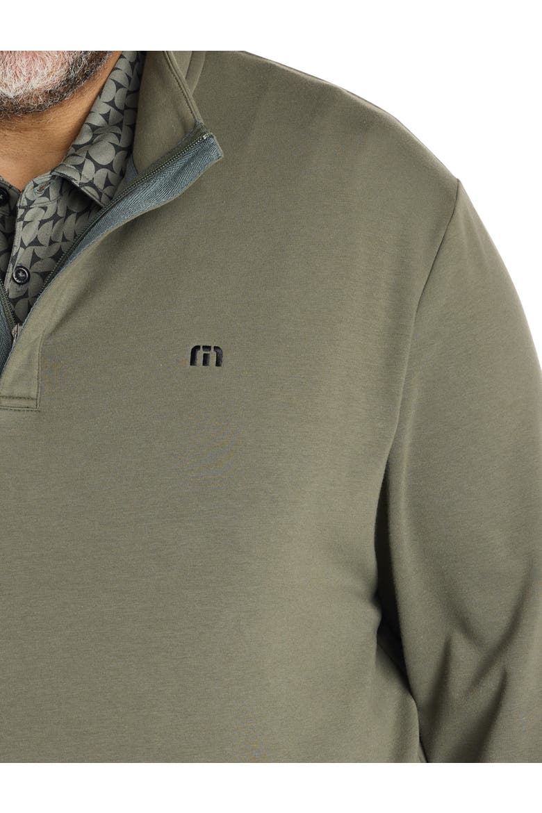 Big & Tall Cloud 1/4-Zip Pullover, Alternate, color, DARK OLIVE