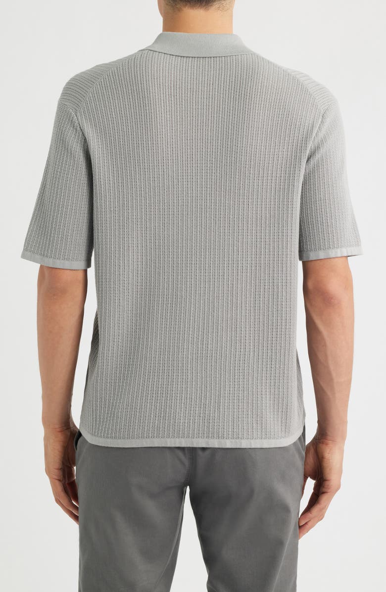Theory Tactile Cotton Open Stitch Button-Up Shirt, Alternate, color, Dark Vapor