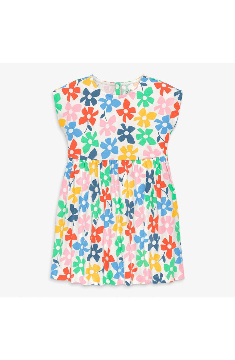 Primary Kids Backyard Dress, Main, color, Ivory Rainbow Spring Blooms