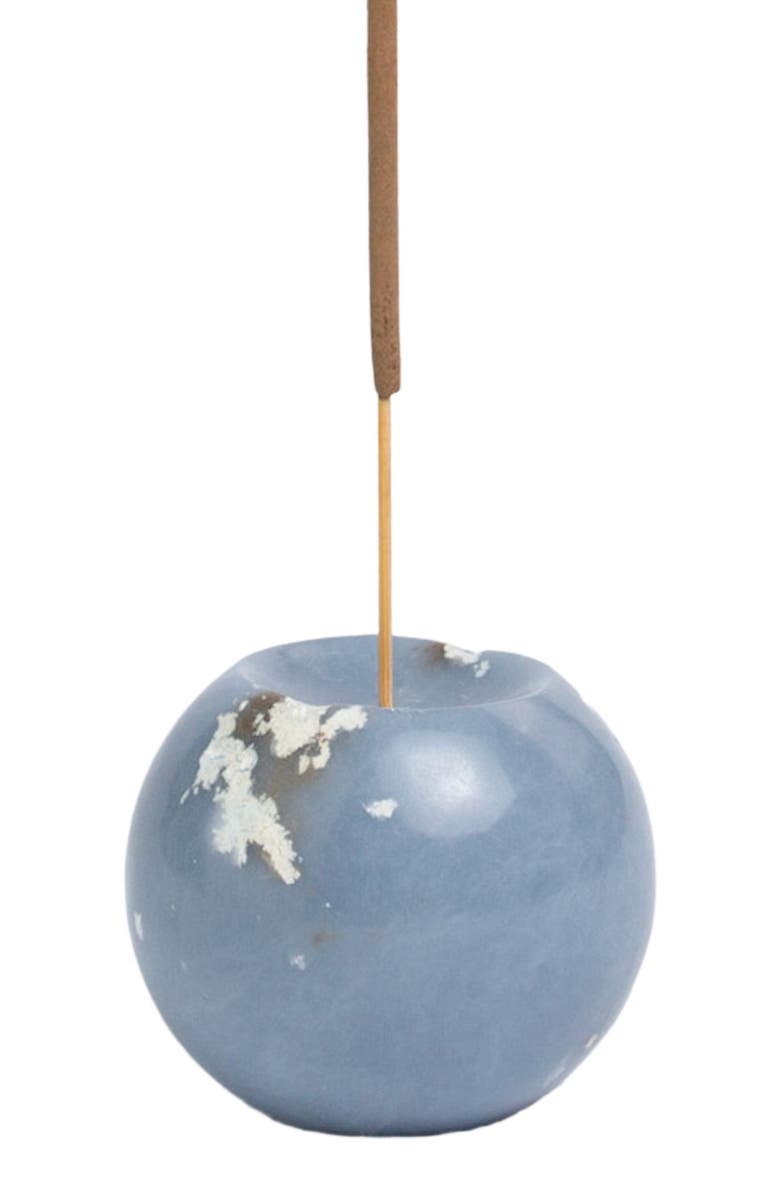 DAR PROYECTOS Gemstone Sphere Incense Holder, Alternate, color, Celestine Blue