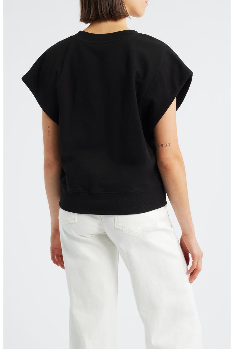 Extended Shoulder Notch Neck Top, Alternate, color, BLACK