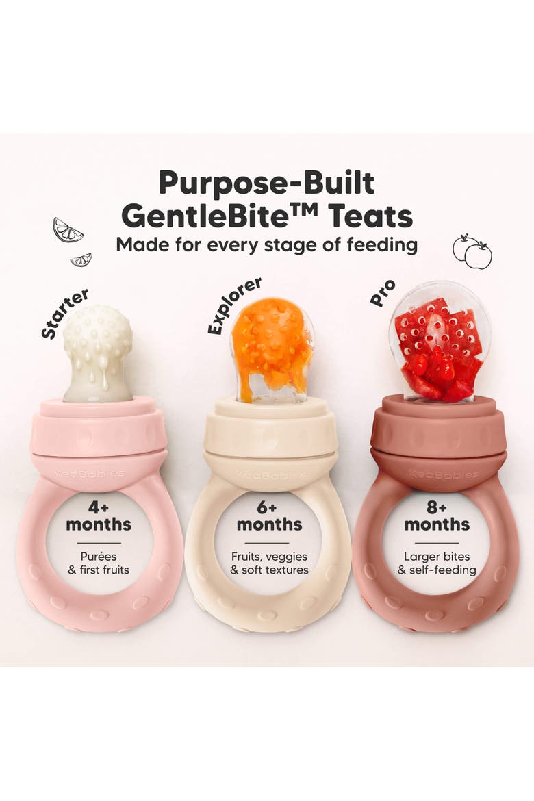 2-Pack Lil' Prep Baby Food Feeders, Alternate, color, Mist Rose