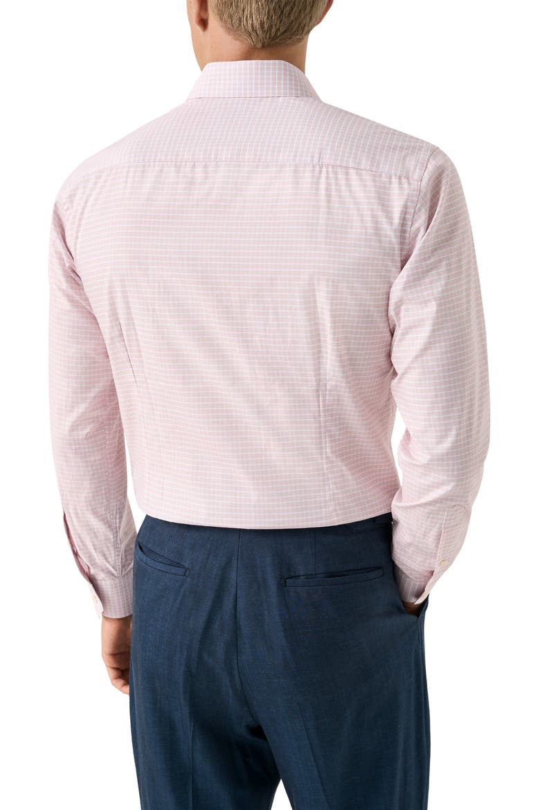 Contemporary Fit Check Fine Cotton Twill Dress Shirt, Alternate, color, MEDIUM ORANGE