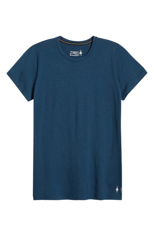 Smartwool Merino Wool Blend Short Sleeve T-shirt In Twilight Blue