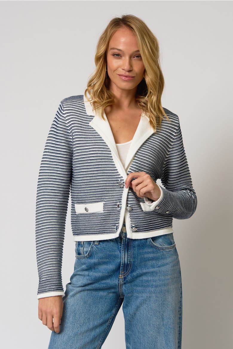 Coen Garter Stripe Jacket, Main, color, NAVY STRIPE
