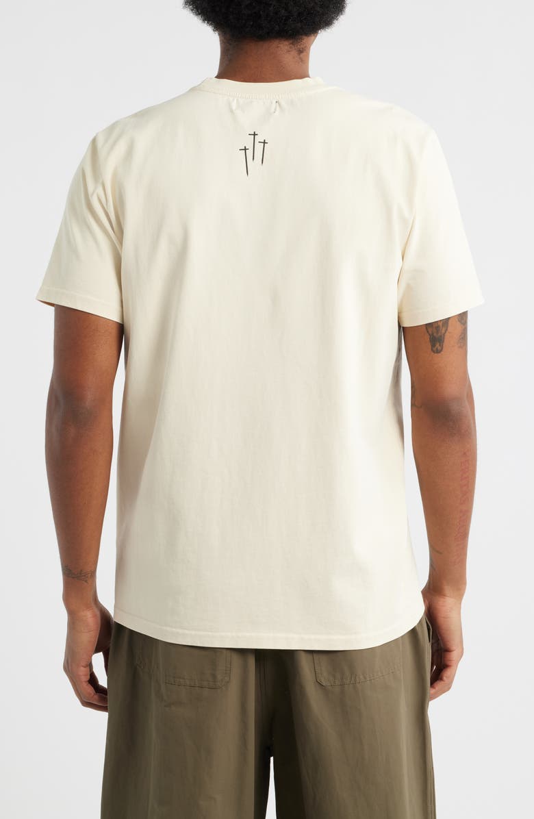 RtA Liam Logo Graphic T-Shirt, Alternate, color, Sand Black