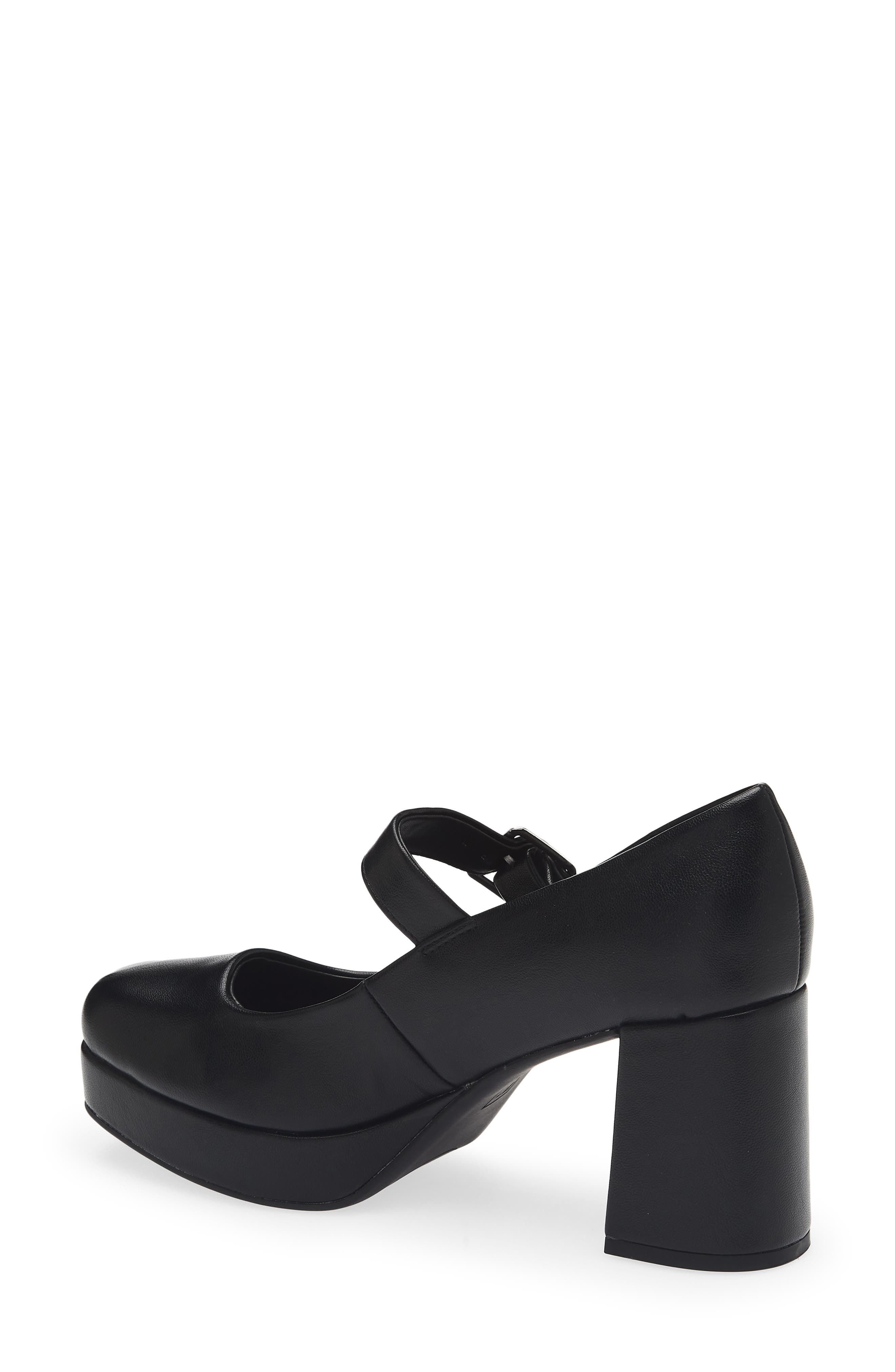 Reaction Kenneth Cole Klair Block Heel Mary Jane, Alternate, color, Black Smooth