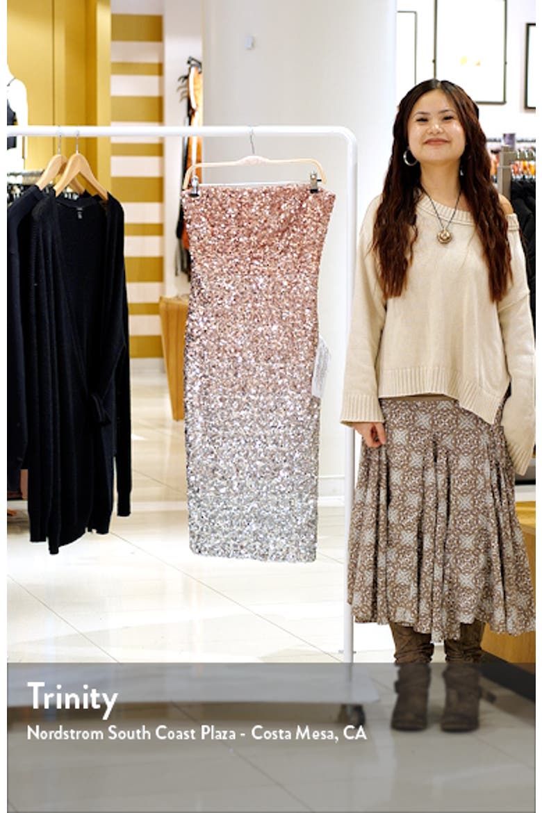 Viviana Sequin Strapless Cocktail Dress video