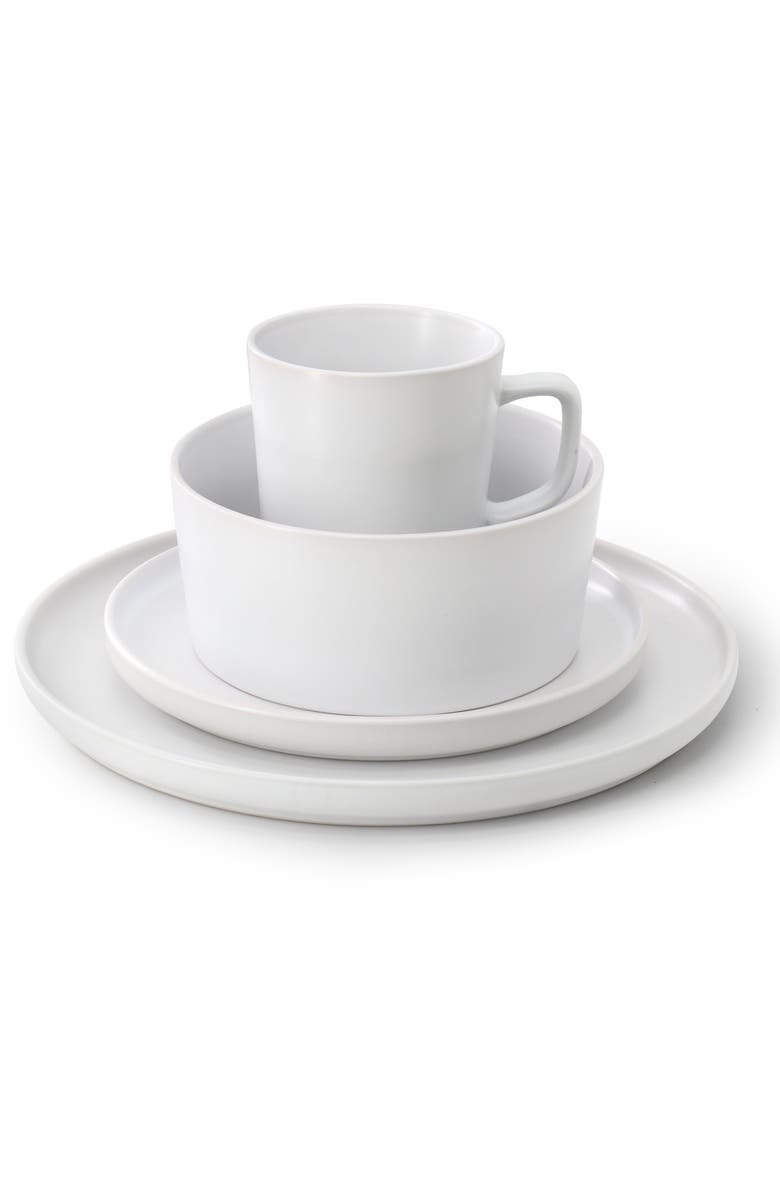 Elama Luxmatte White 16 Piece Dinnerware Set, Alternate, color, White