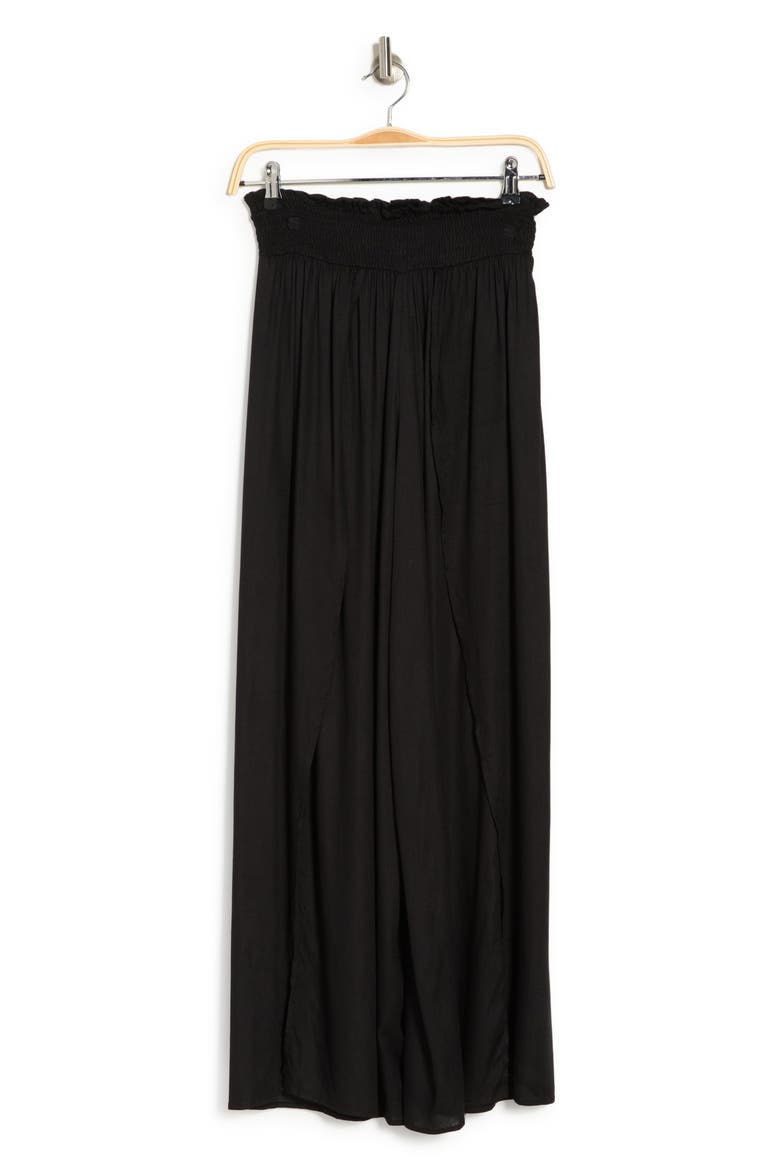 Popover Knit Cover-Up Pants, Alternate, color, BLACK