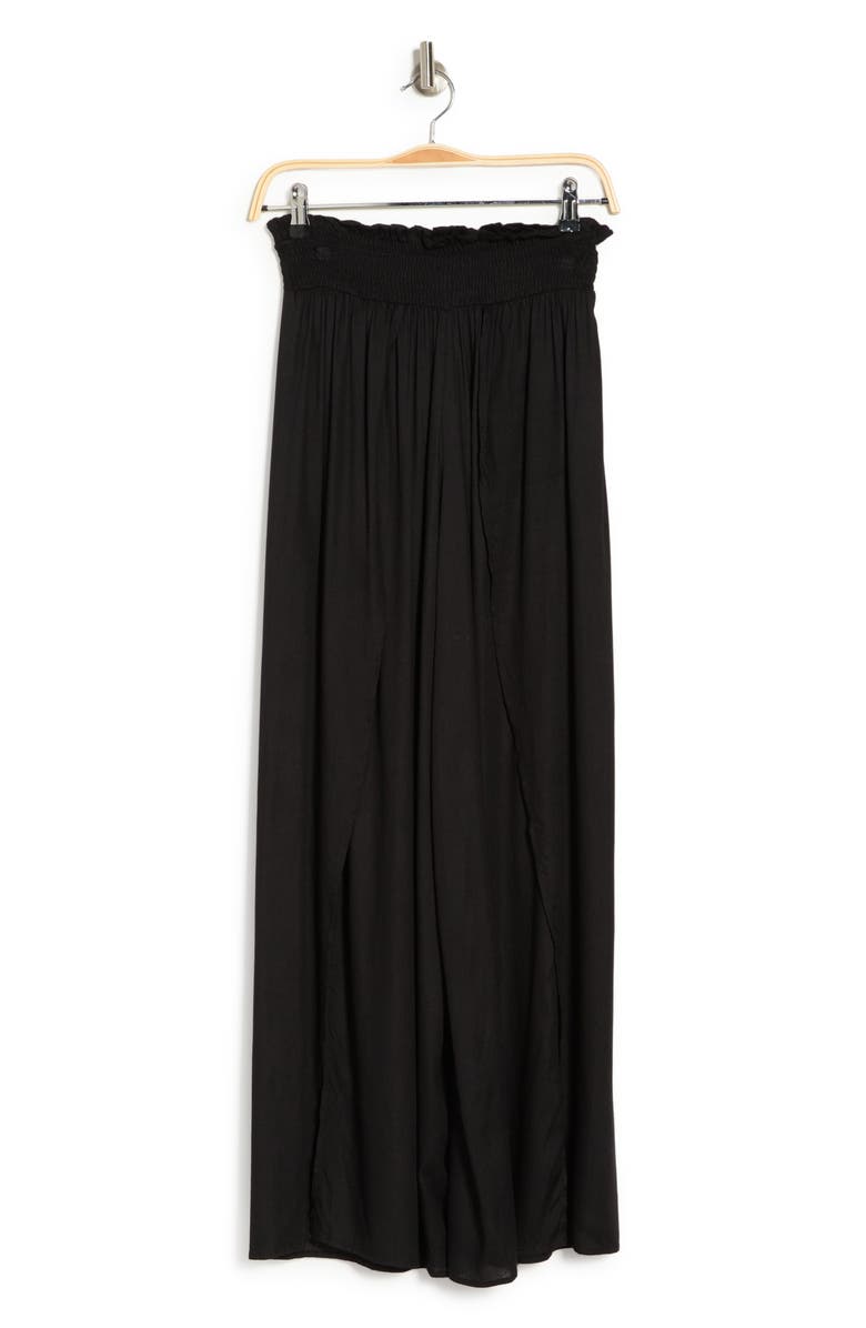 Elan Popover Knit Cover-Up Pants, Alternate, color, Black