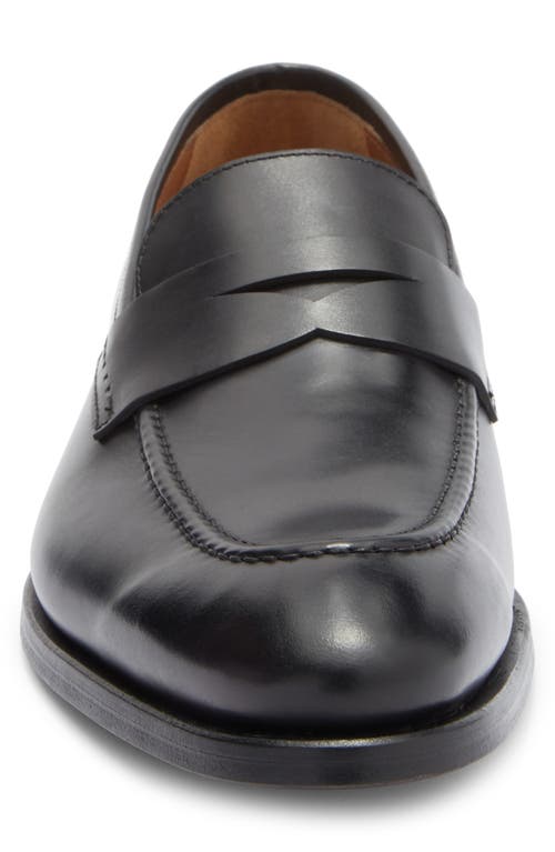 Antonio Maurizi Leather Penny Loafer In Black