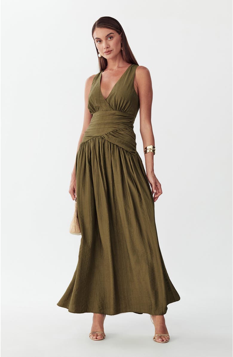 ST MRLO Jasa Midi Dress, Alternate, color, Olive