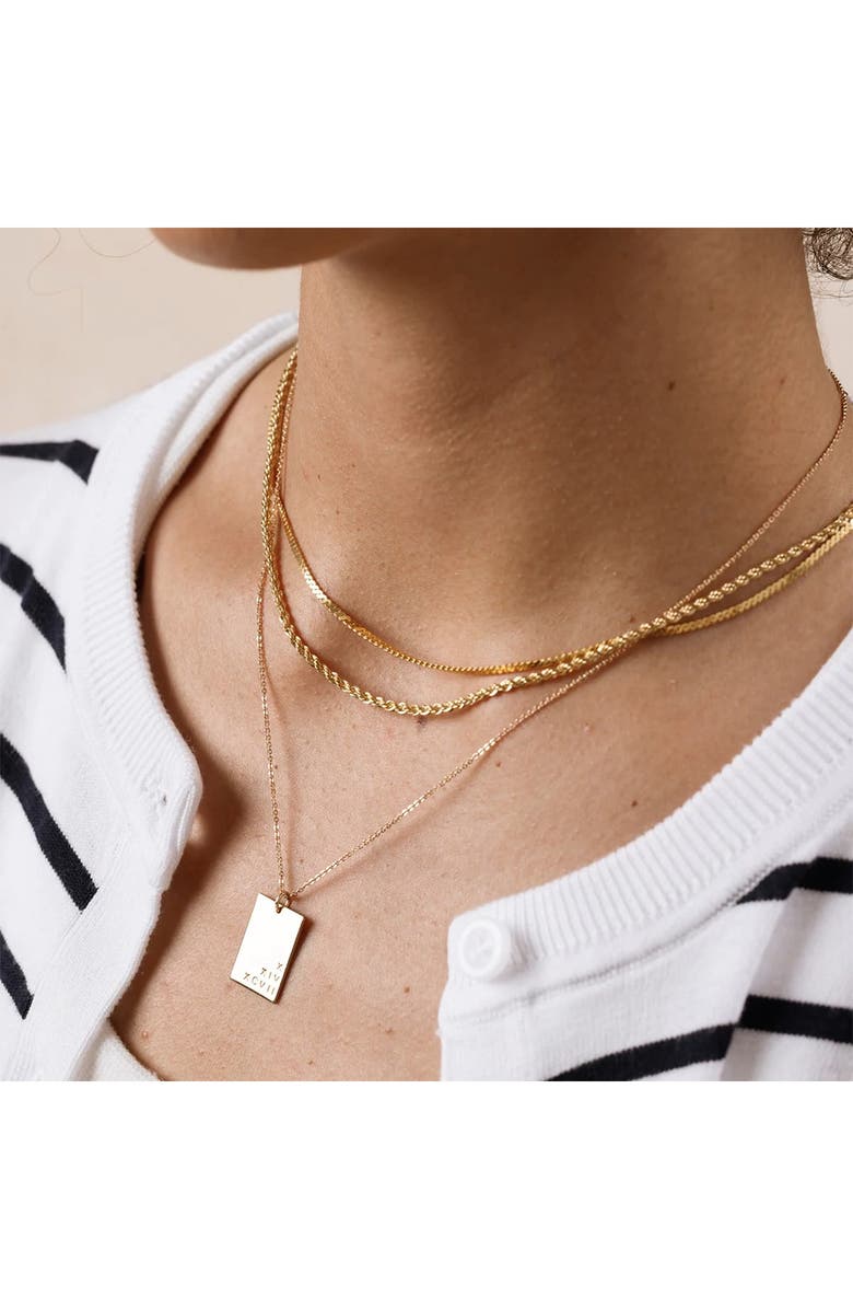 MADE BY MARY Serpentine Chain Necklace, Alternate, color, Gold Filled