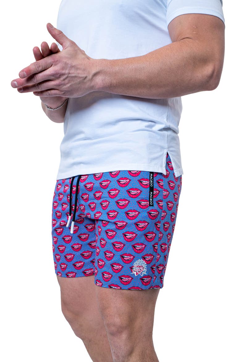 Swim Lion Redlips Swim Trunks, Alternate, color, BLUE