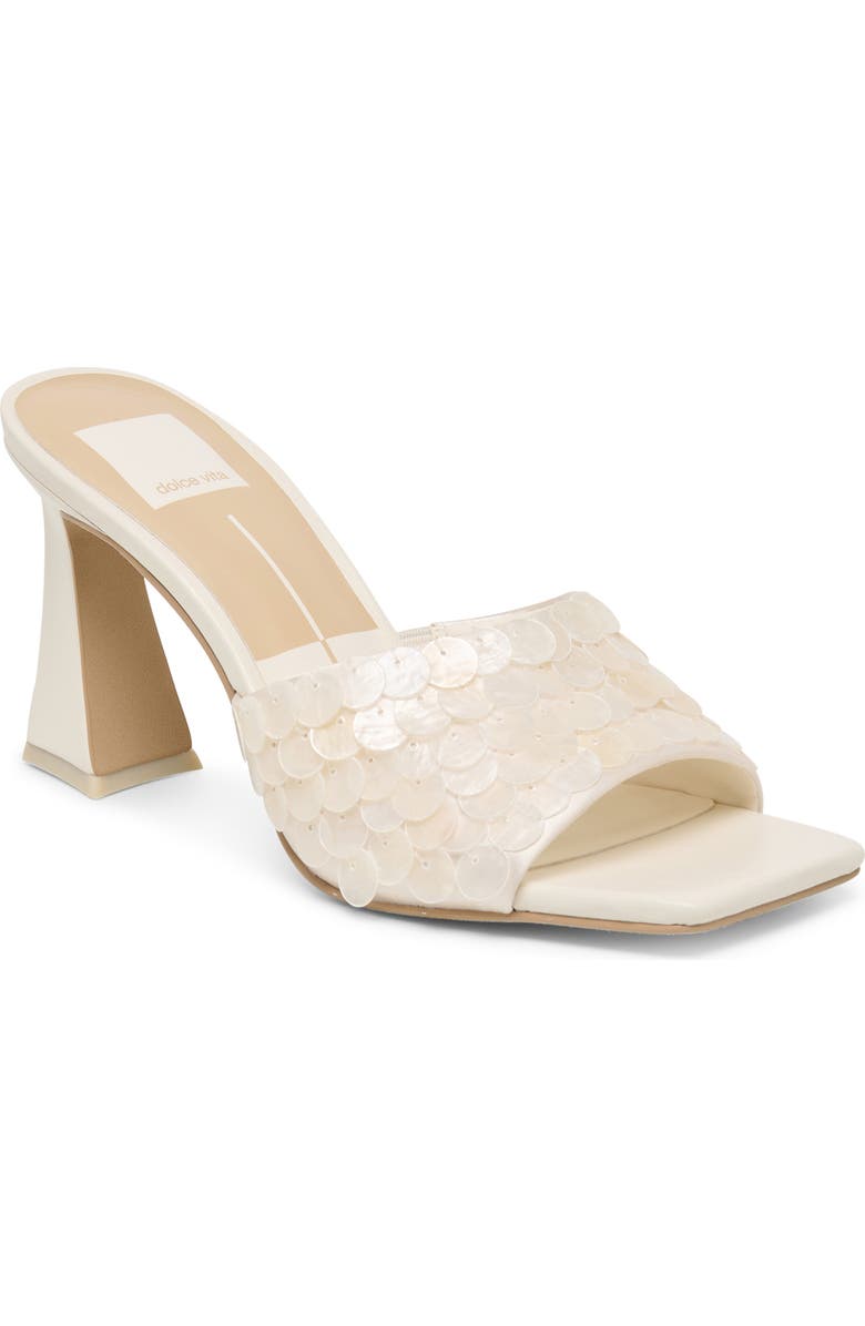 Dolce Vita Nandy Confetti Sandal, Main, color, Ivory Sequin