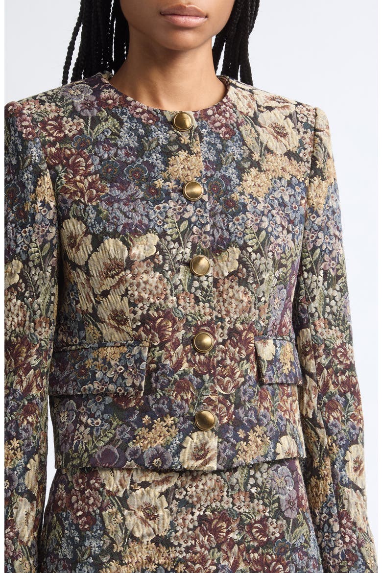 Mabel Floral Tapestry Jacket, Alternate, color, DARK EGGPLANT MULTI