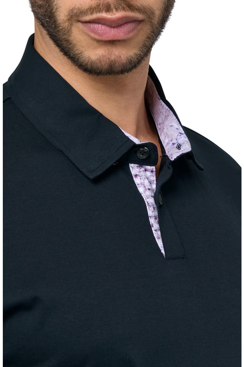 Slim Fit Solid Short Sleeve Polo, Alternate, color, BLACK