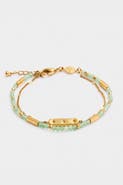 Katie Loxton Birthstone Bracelet 'August' in Aventurine