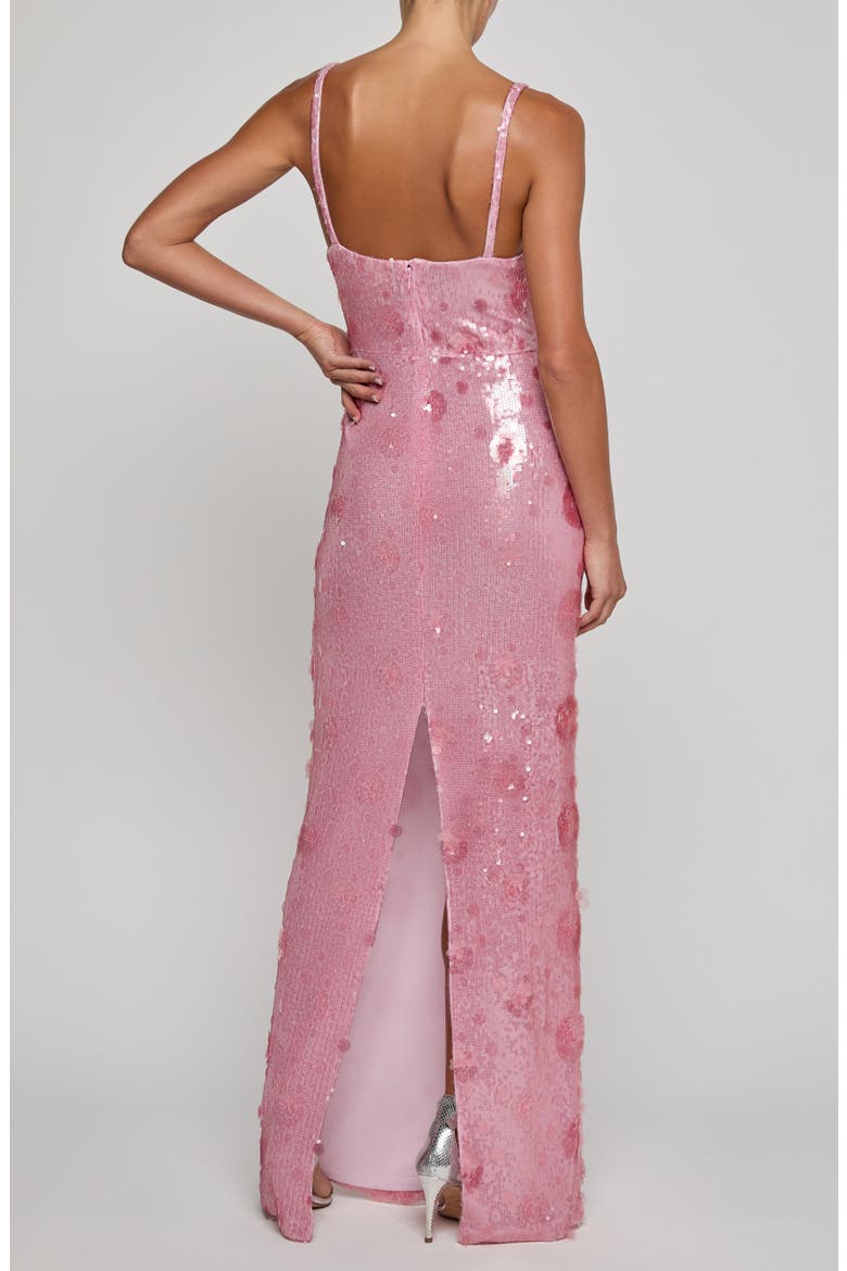 Karma Floral Sequin Maxi Dress, Alternate, color, LIGHT ROSE SEQUIN
