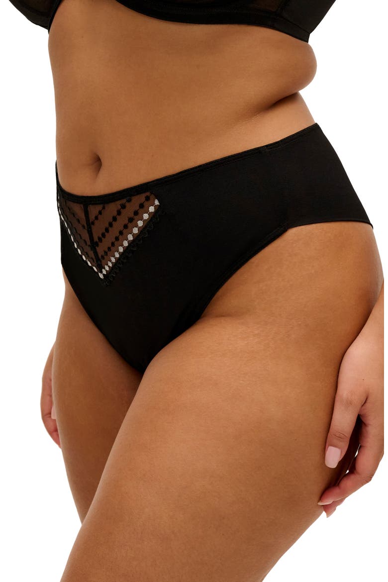 Matilda Brazilian Briefs, Alternate, color, BLACK