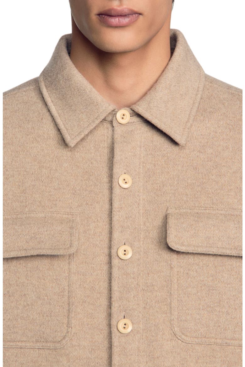 Boiled wool overshirt, Alternate, color, Beige / taupe