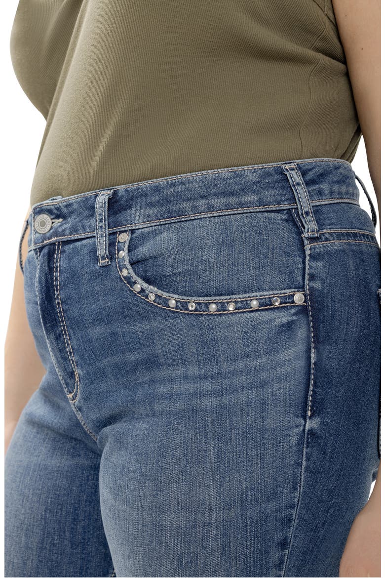 Avery Curvy Studded High Waist Bootcut Jeans, Alternate, color, CROSSROADS