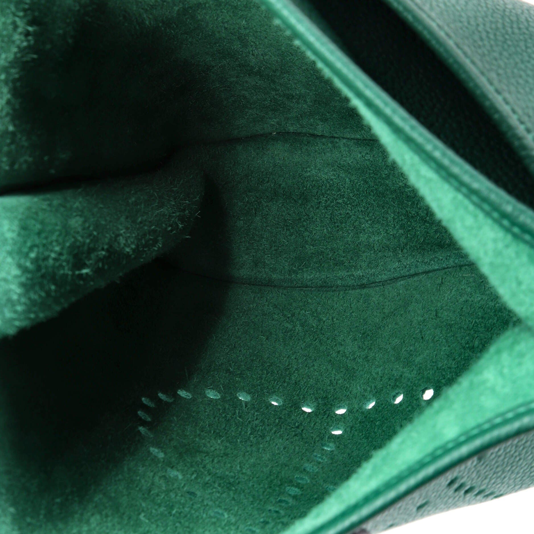 Pre-Owned Hermes Evelyne Bag Gen III Clemence PM, Alternate, color, Malachite