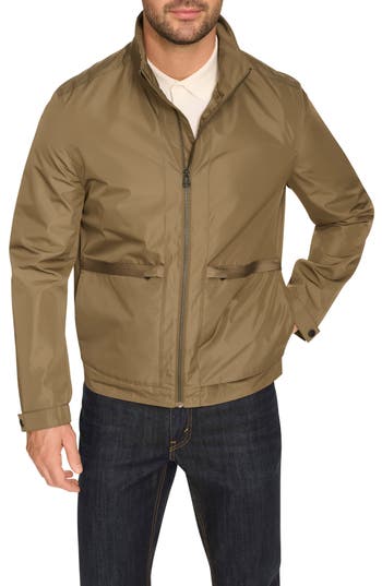 Cole Haan Packable Rain Jacket In Olive