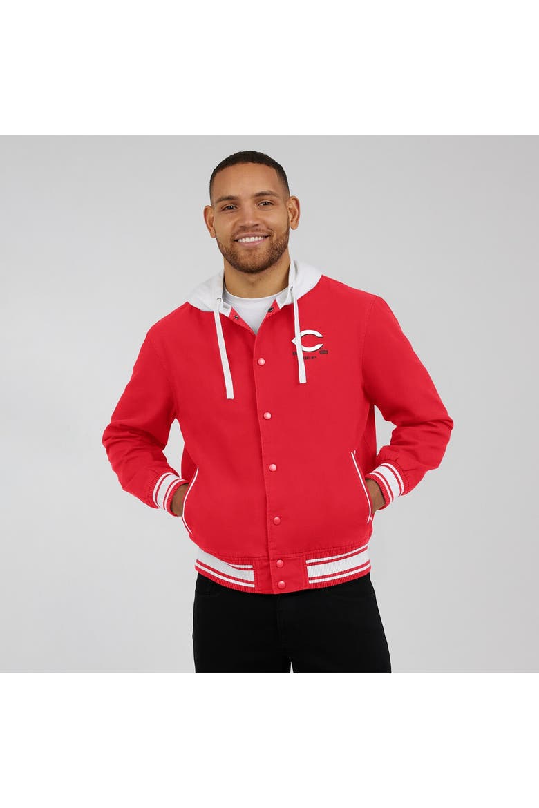 Men's Darius Rucker Collection by Fanatics  Red Cincinnati Reds Full-Snap Hooded Jacket, Alternate, color, Red