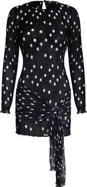 LIONESS Ford Long Sleeve Dot Minidress