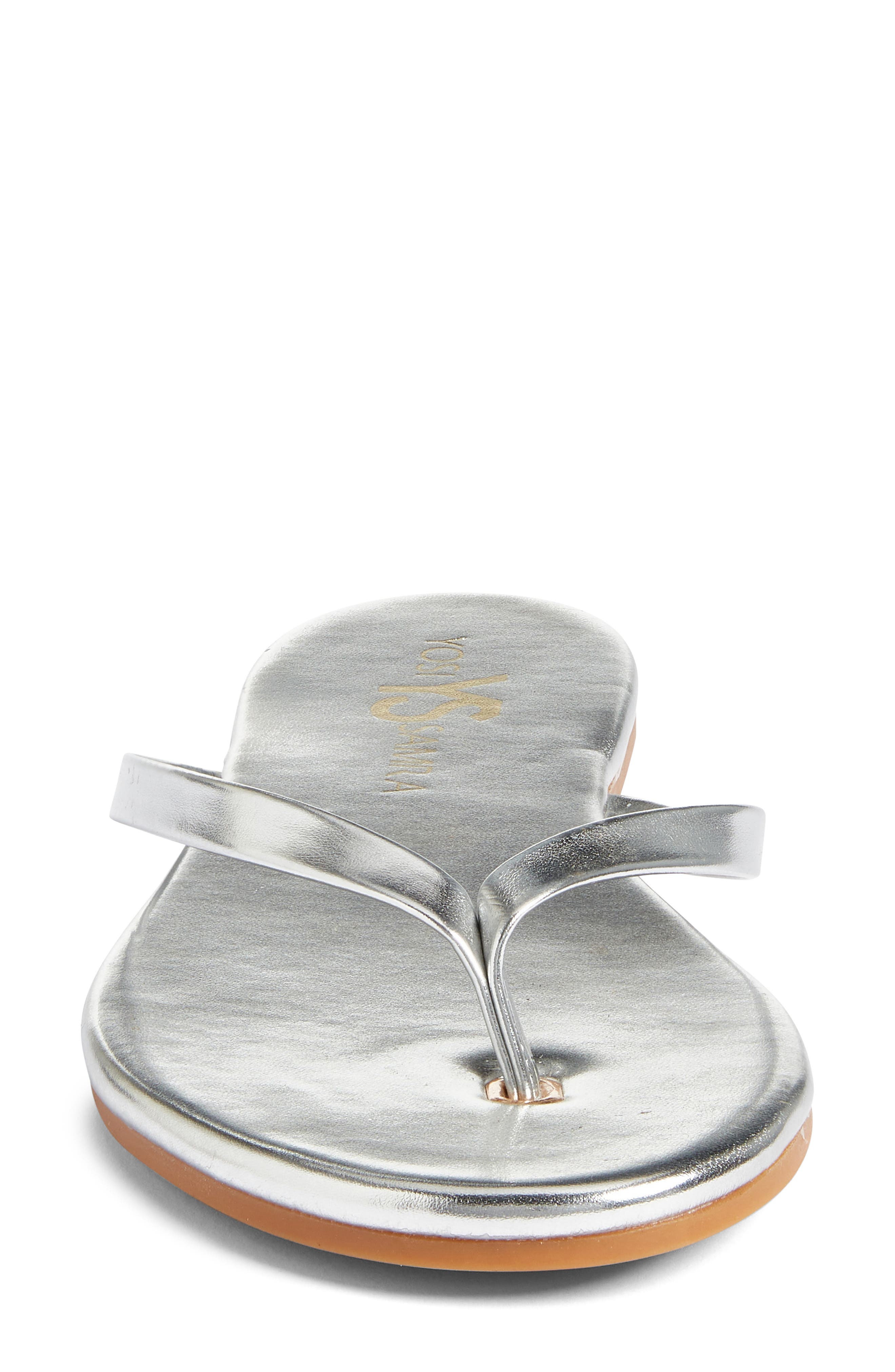 Yosi Samra Rivington Flip Flop, Alternate, color, Silver
