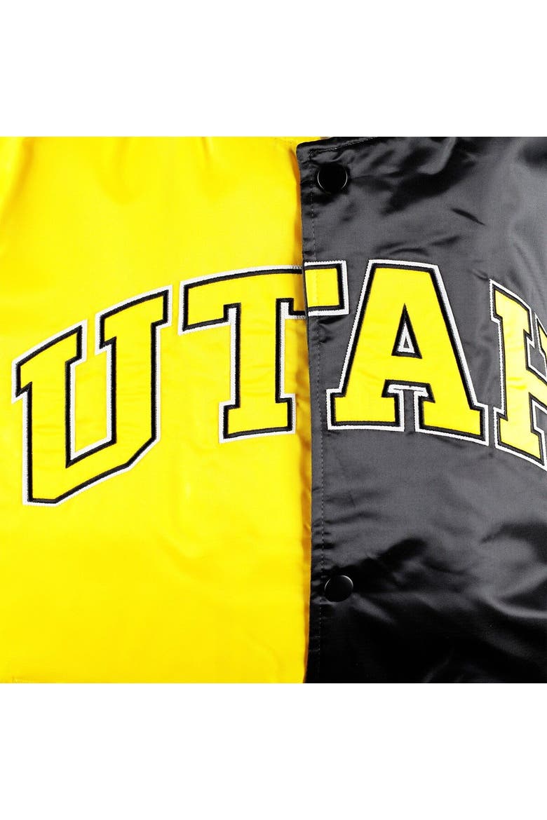 Men's Starter Gold/Black Utah Jazz Fast Break Satin Full-Snap Jacket, Alternate, color, Gold