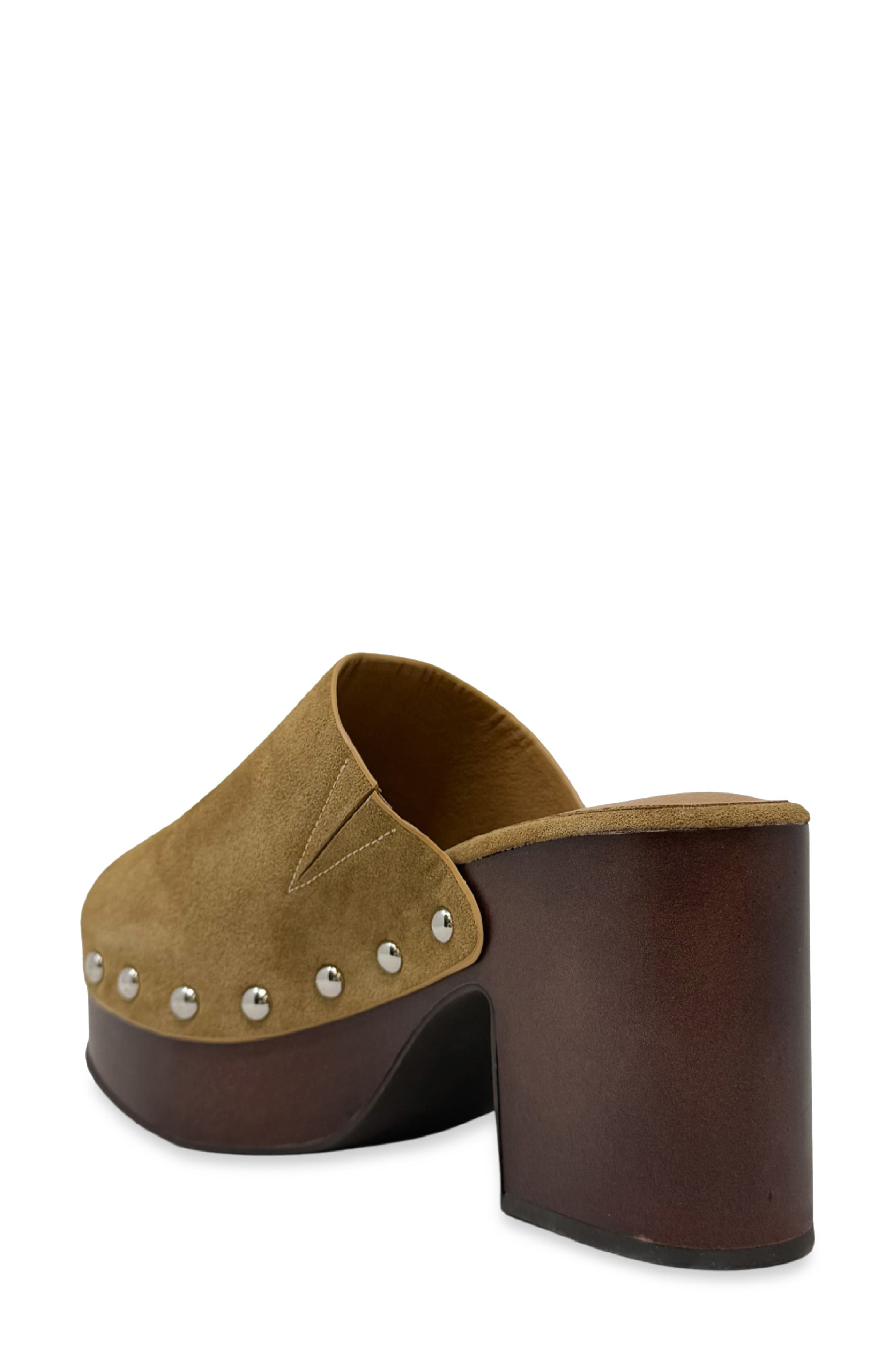 Hayden Faux Leather Platform Mule, Alternate, color, CAMEL SUEDE