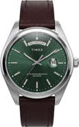 Timex® Legacy Leather Strap Watch, 41mm