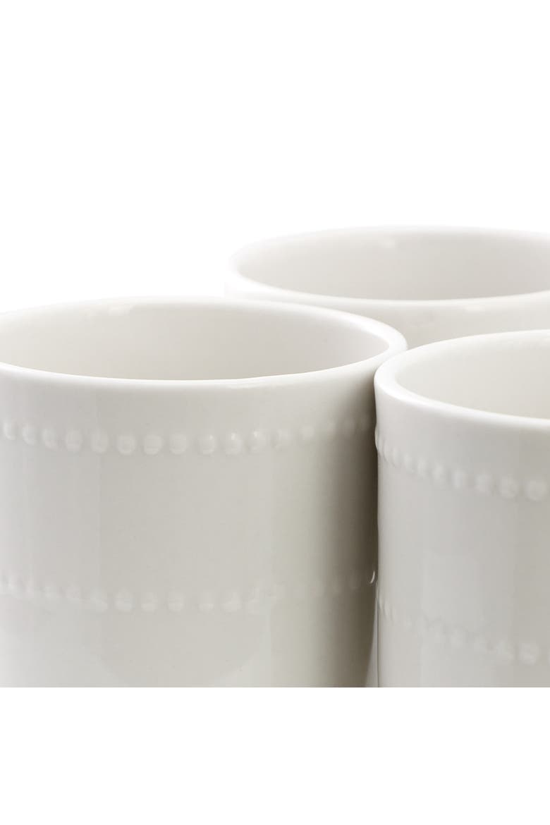 6 Piece Stoneware 12 Ounce Mug Set, Alternate, color, White